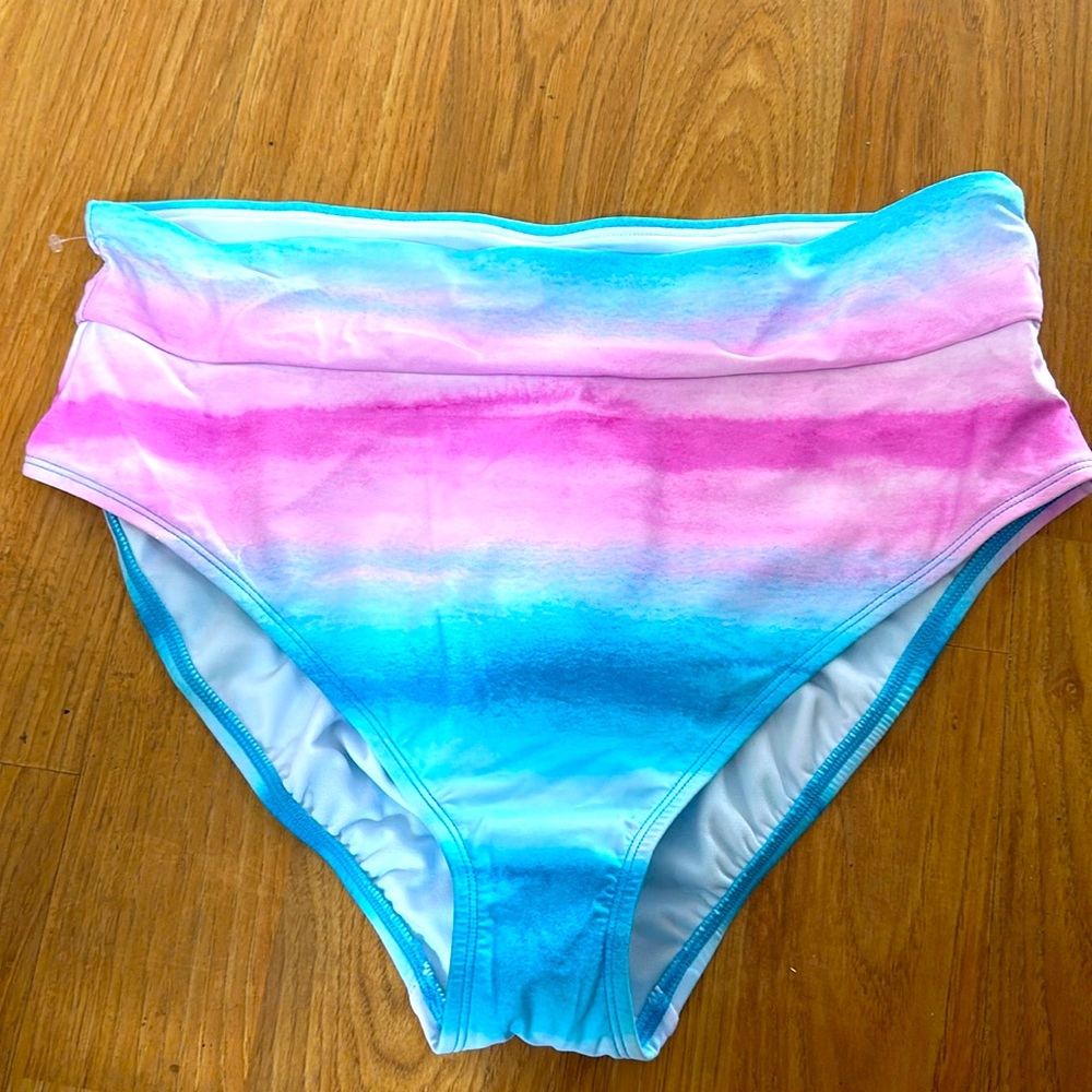 American Beach x Maurices Women's 1X Teal High Waisted Bikini Swim Bottom NWOT